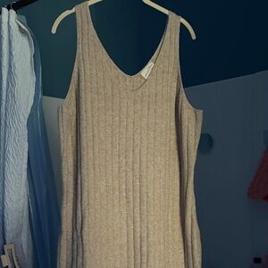 Sleeveless Ribbed Knit Dress